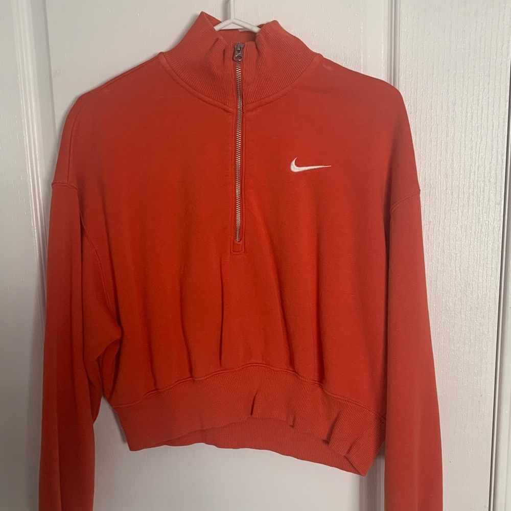 Nike Women's Bold Orange Half-Zip Sweatshirt